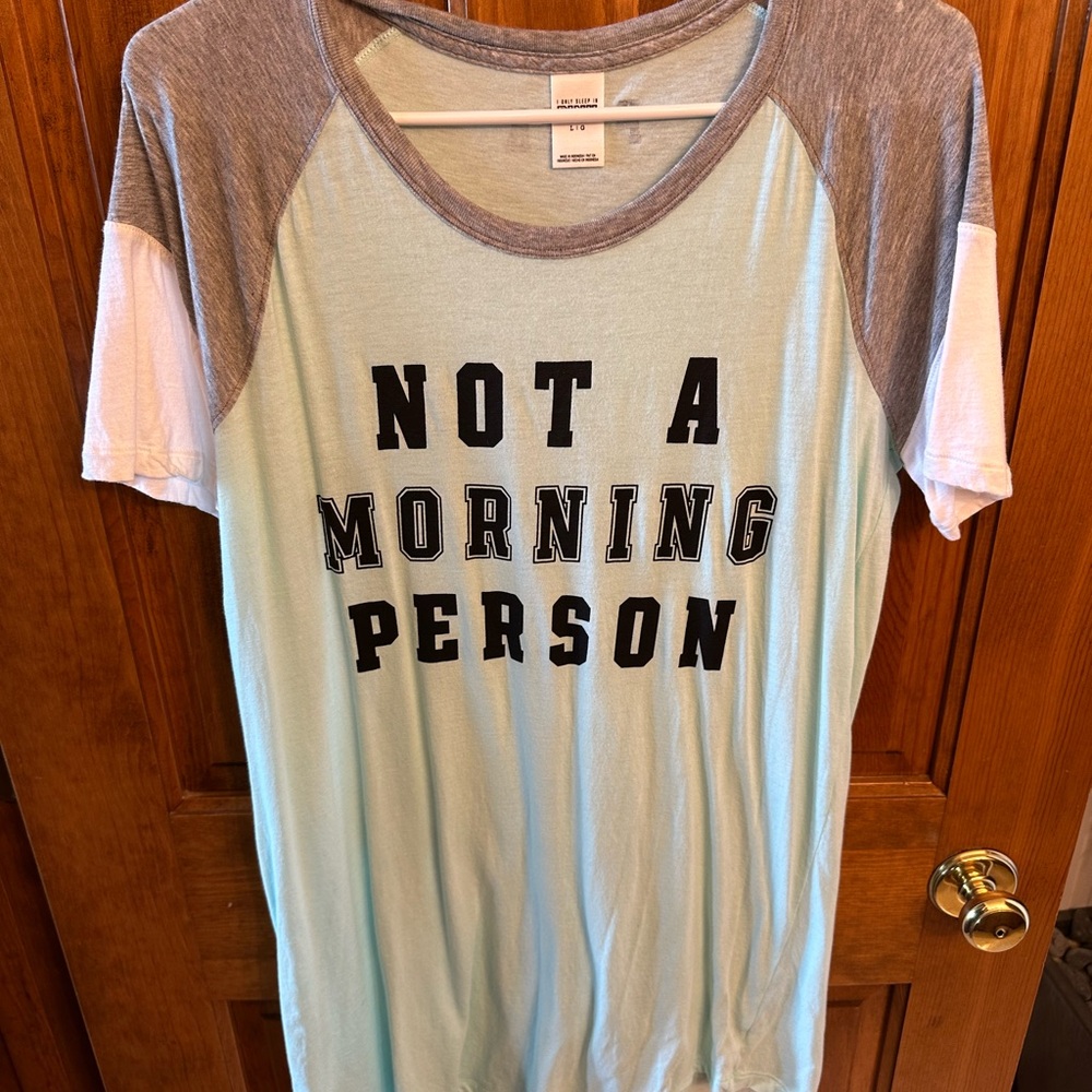 PINK Victoria's Secret Gray and Mint Tee